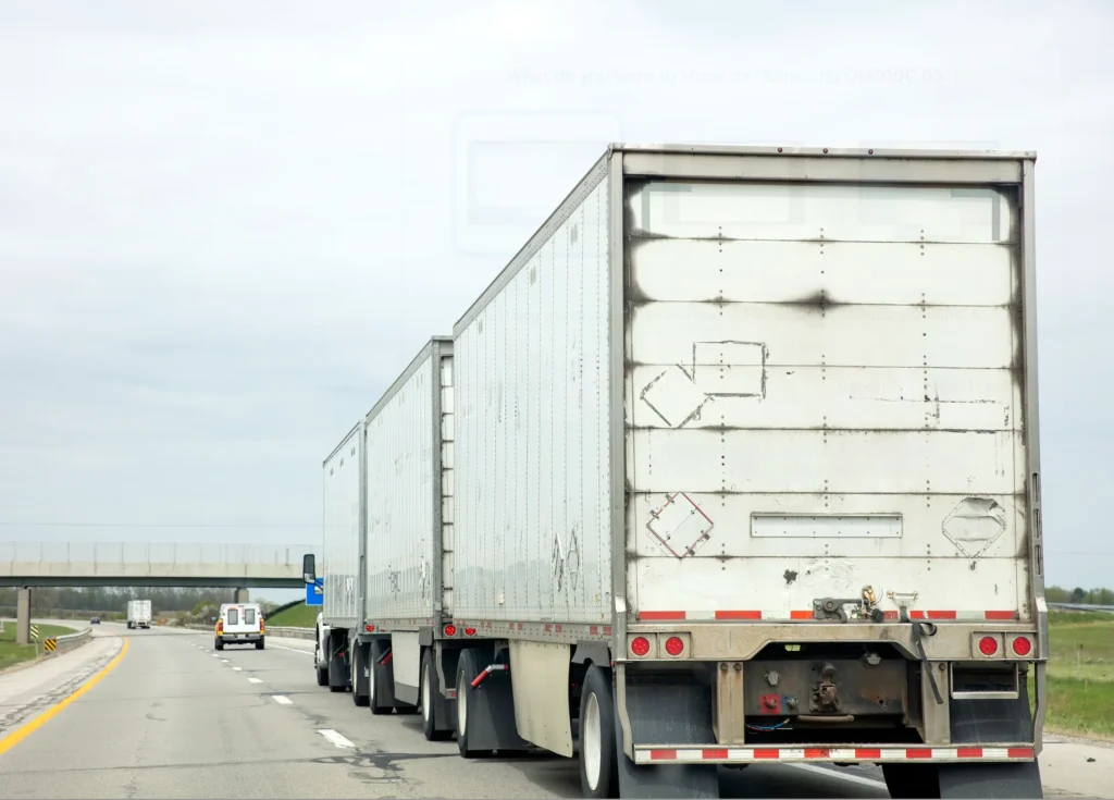 scheduled freight delivery truck