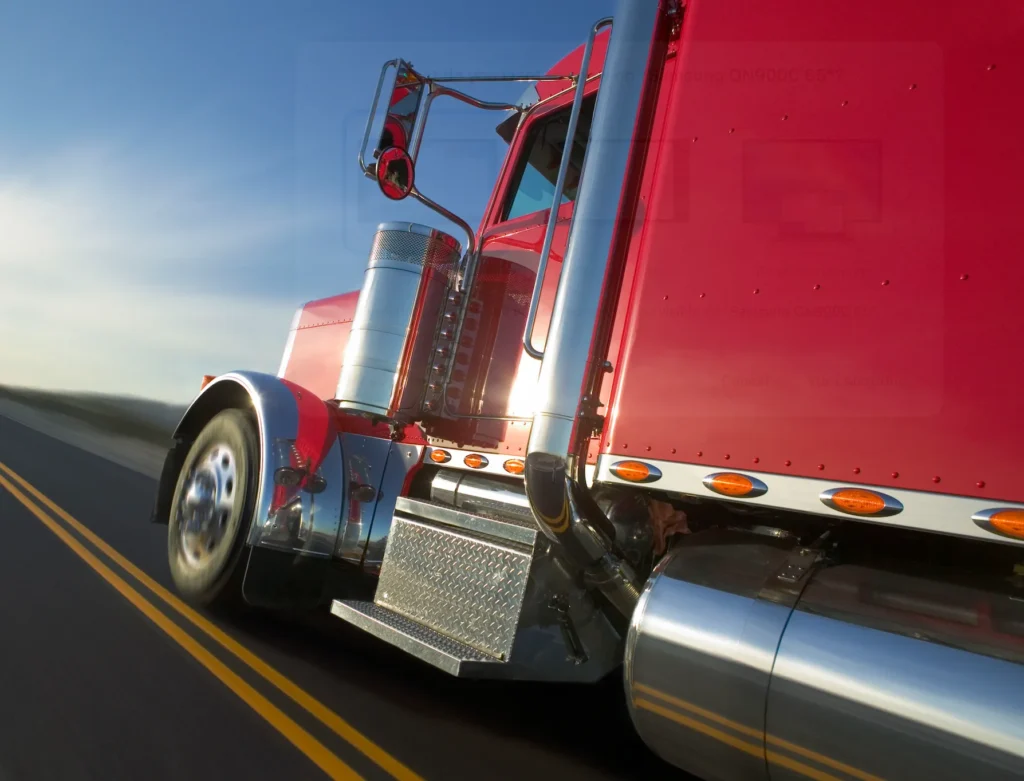 18 wheeler moving freight