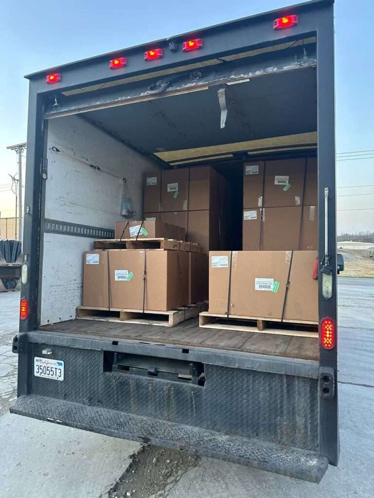 Loading the back of a trailer